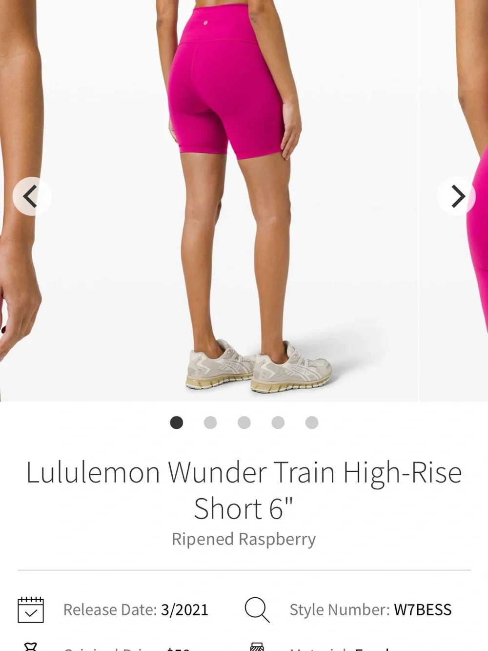 Lululemon Wunder train high-rise short 4 Inseam 6” Ripened Raspberry run yoga